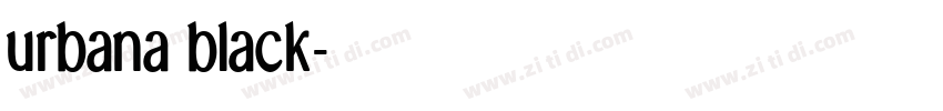 urbana black字体转换